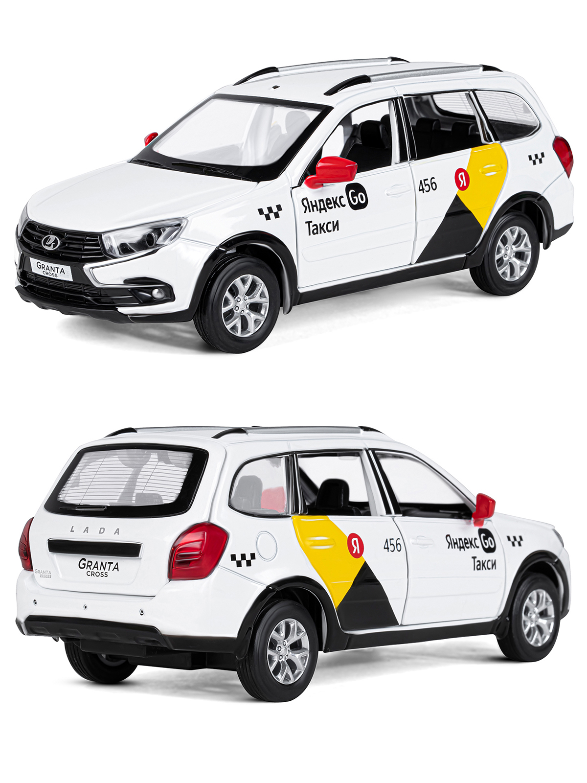 Автомобиль Яндекс GO LADA Granta Такси озвучено Алисой 1:24 JB1251346/Яндекс GO - фото 8