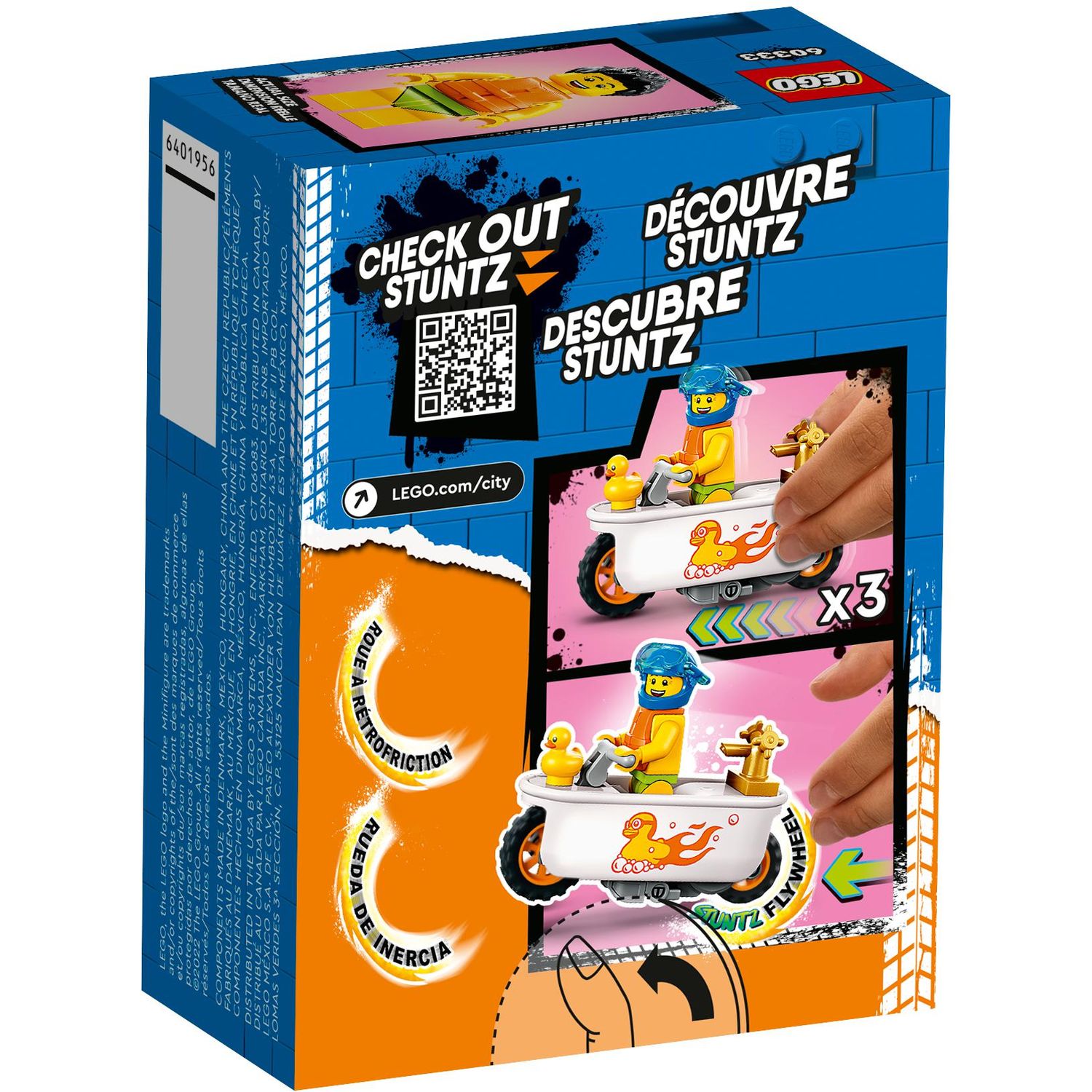 Конструктор LEGO City Bathtub Stunt Bike 14 дет. - фото 5
