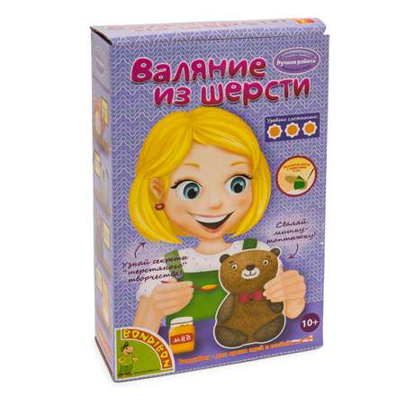 Набор для творчества Bondibon валяние Мишка