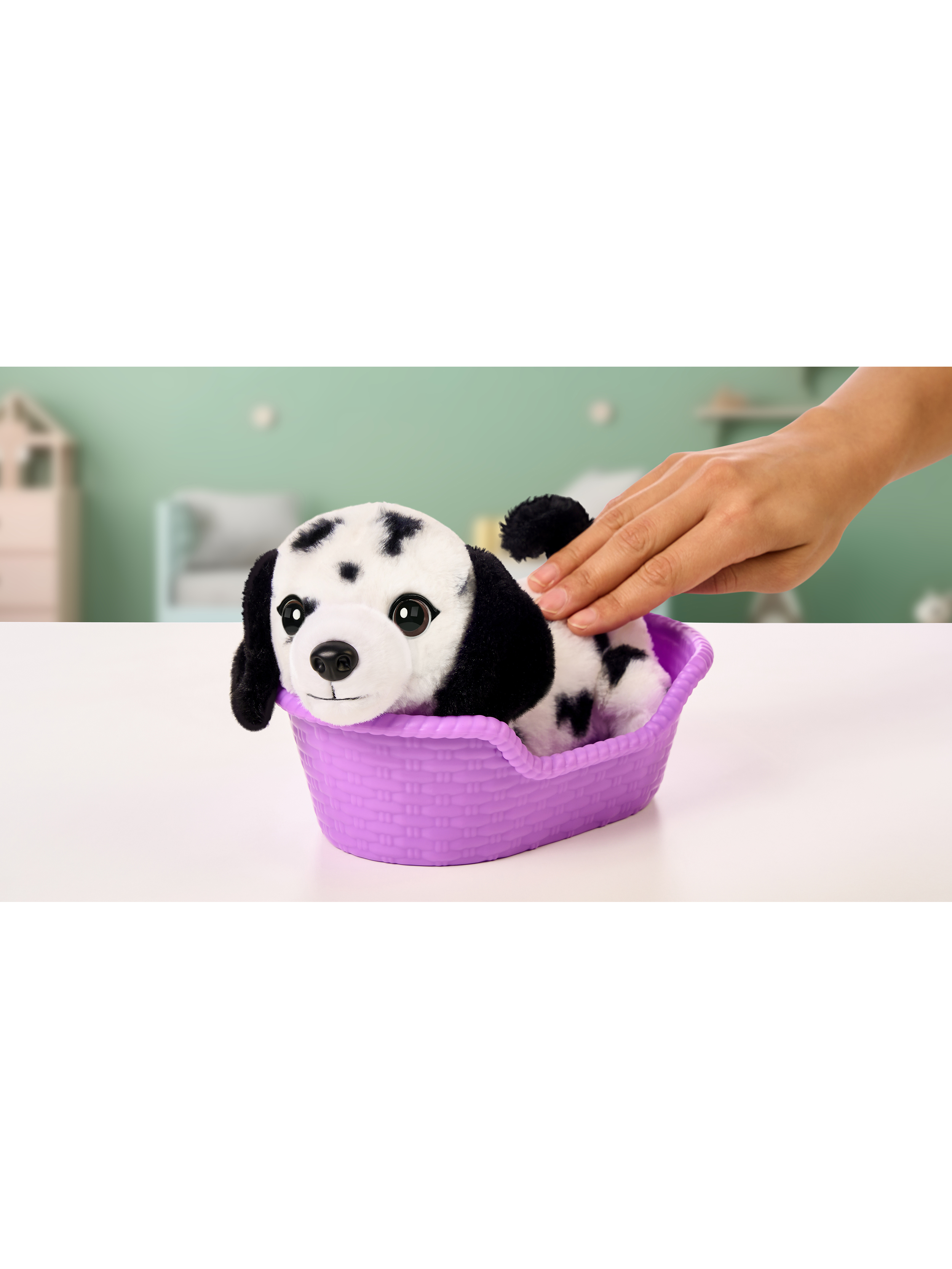 Мягкая игрушка Moose щенок Пеппер в корзинке - фото 7