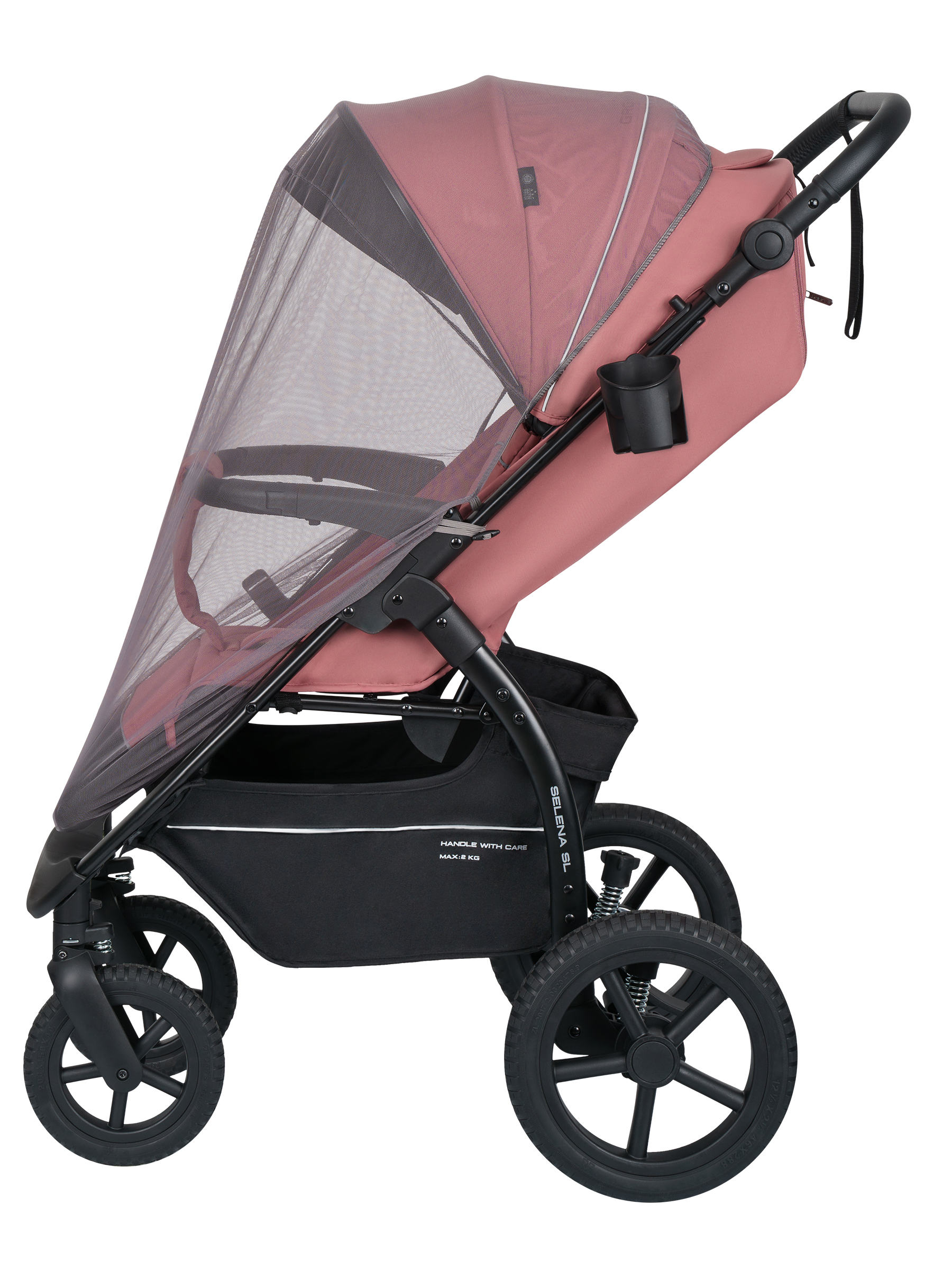 Коляска прогулочная JOVOLA Selena SL, всесезонная розовый - фото 25