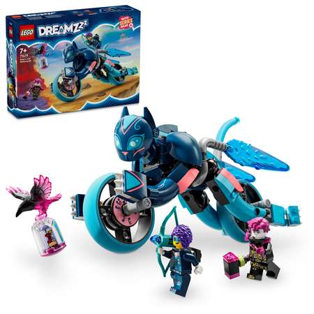 Конструктор LEGO DREAMZzz Мотоцикл-кошка Зои блочный