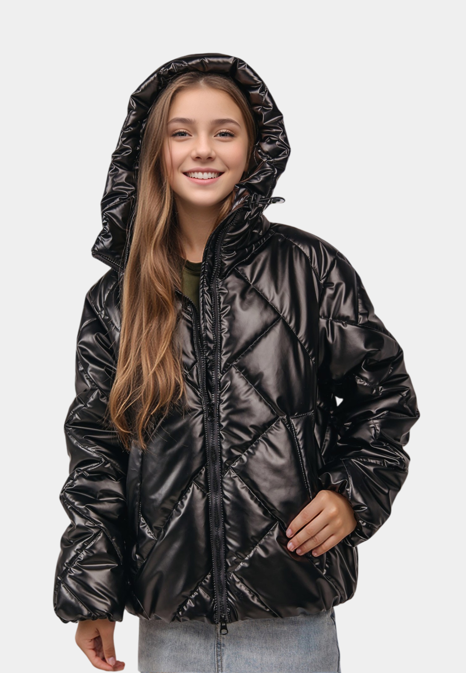 Куртка Аврора 964-Д/черный-лак - фото 1