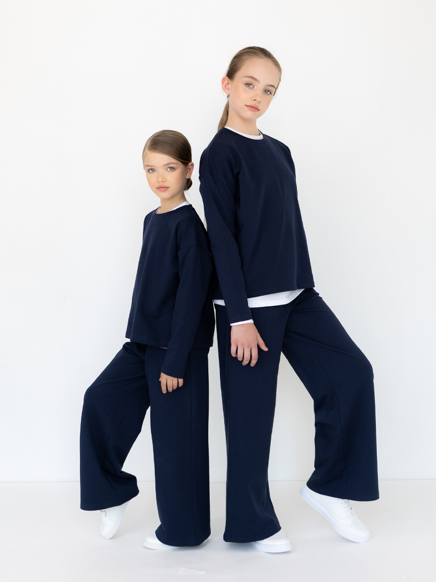 Свитшот и брюки LELUkids LT0401_синий - фото 8