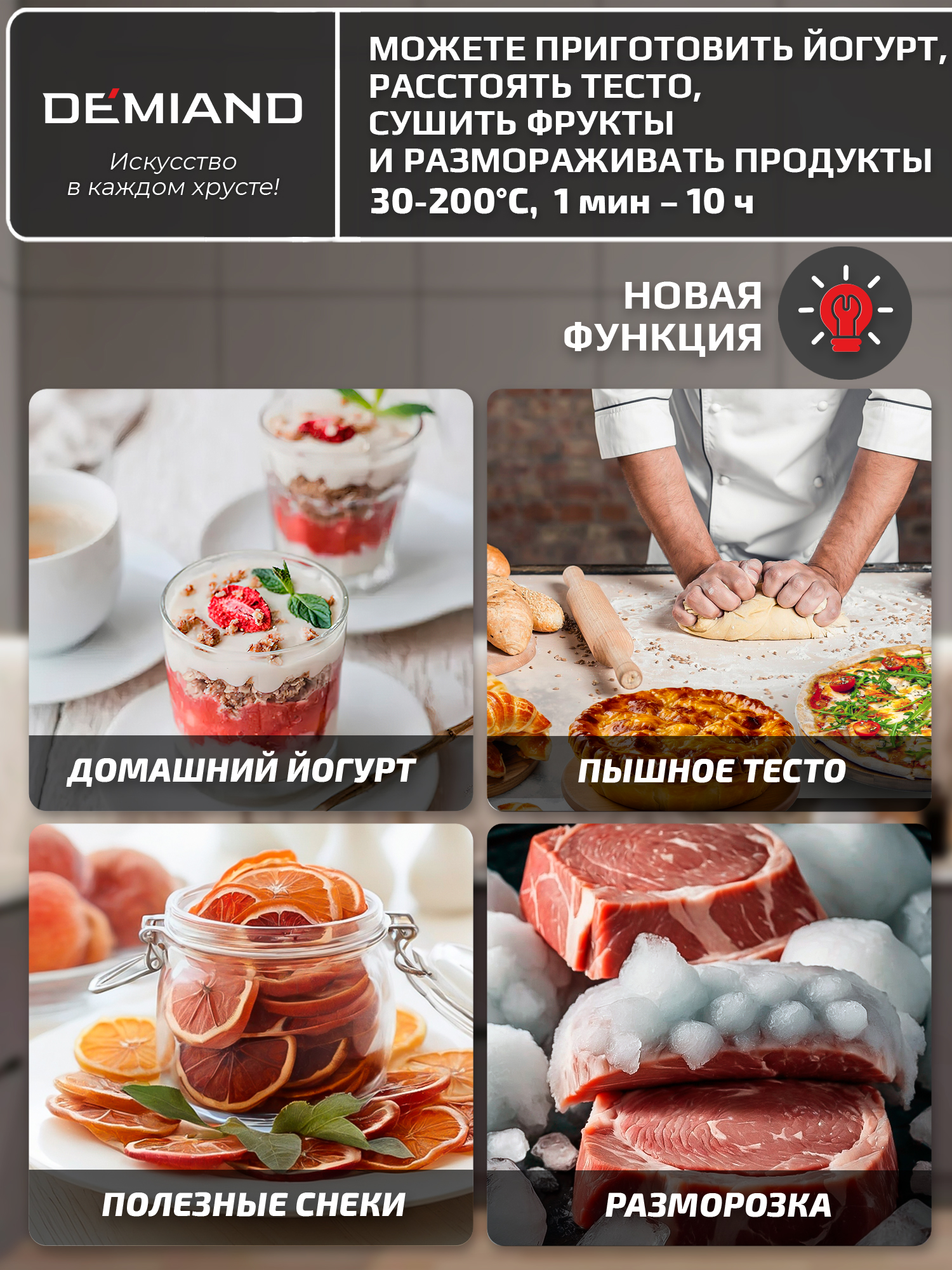 Аэрогриль DEMIAND Sanders Max c Wi-Fi 9 л - фото 16