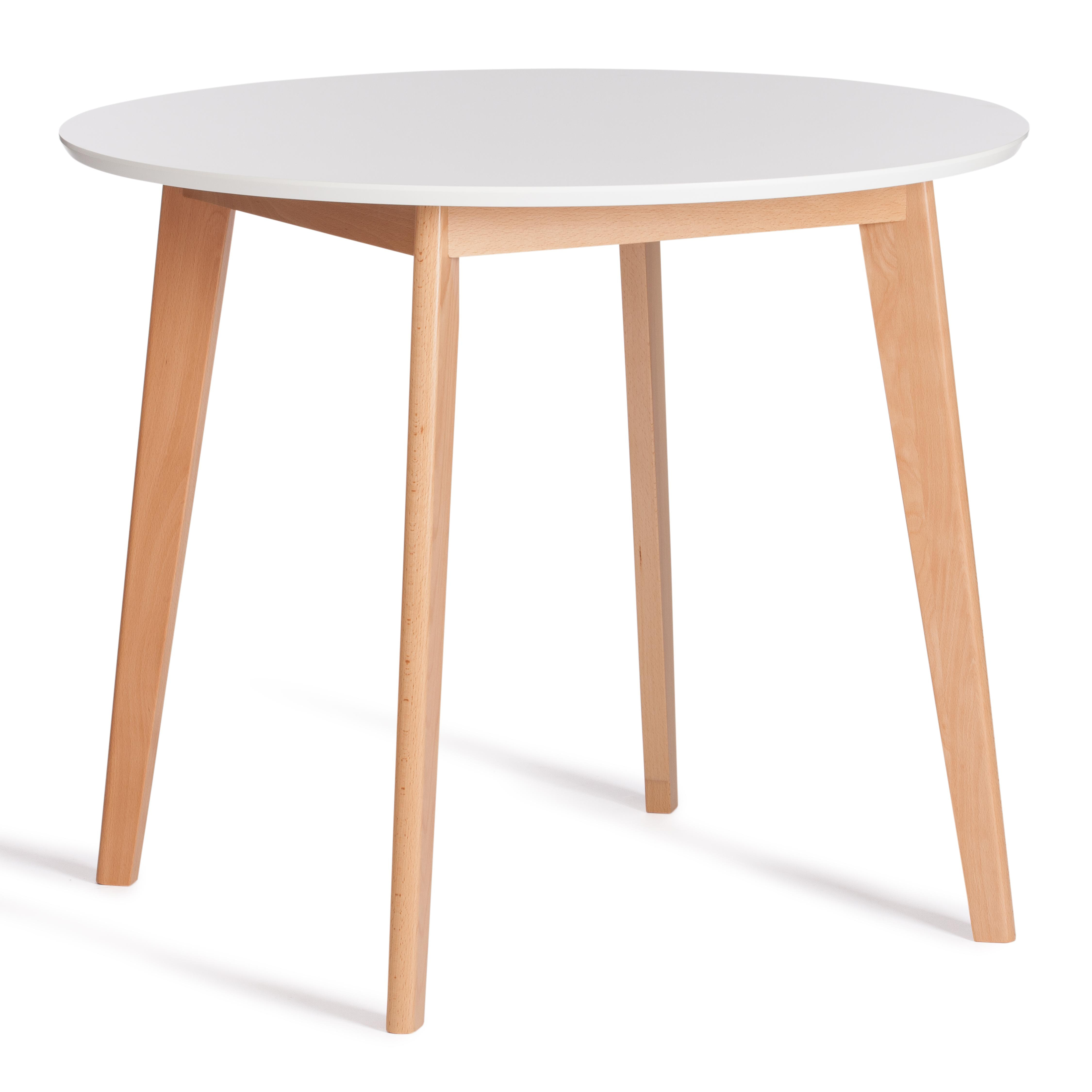 Стол обеденный нераскладной TETCHAIR BOSCO (Боско), 90х90 см, Белый/Натуральный - фото 1