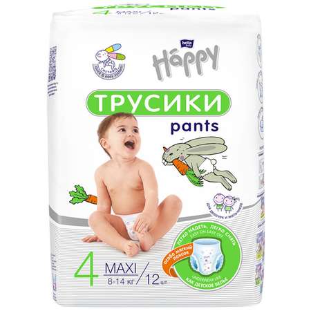 Трусики Bella baby Happy 4 (8-14 кг) 12 шт.