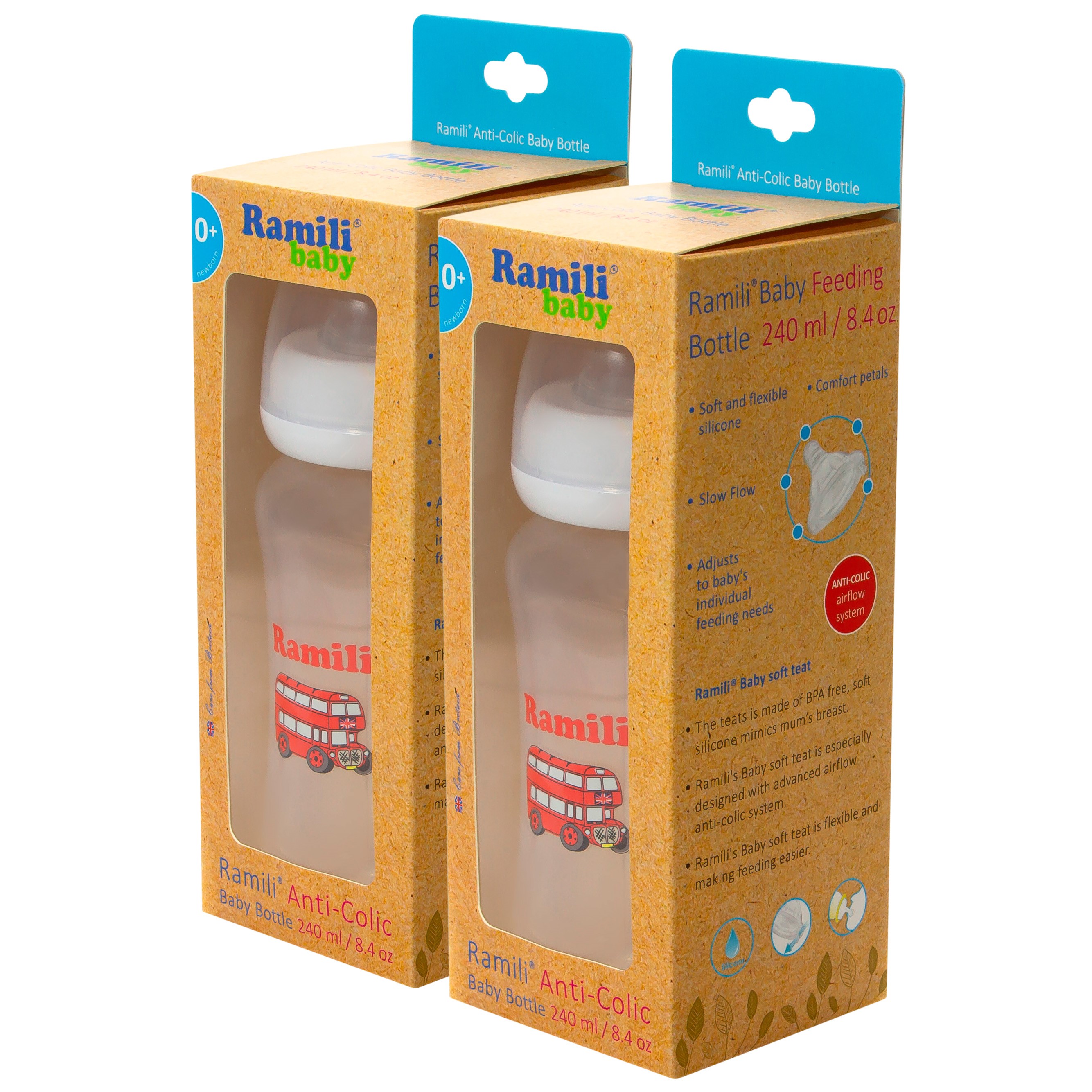 Бутылочка Ramili Anti-Colic 240 мл 2 шт. - фото 15