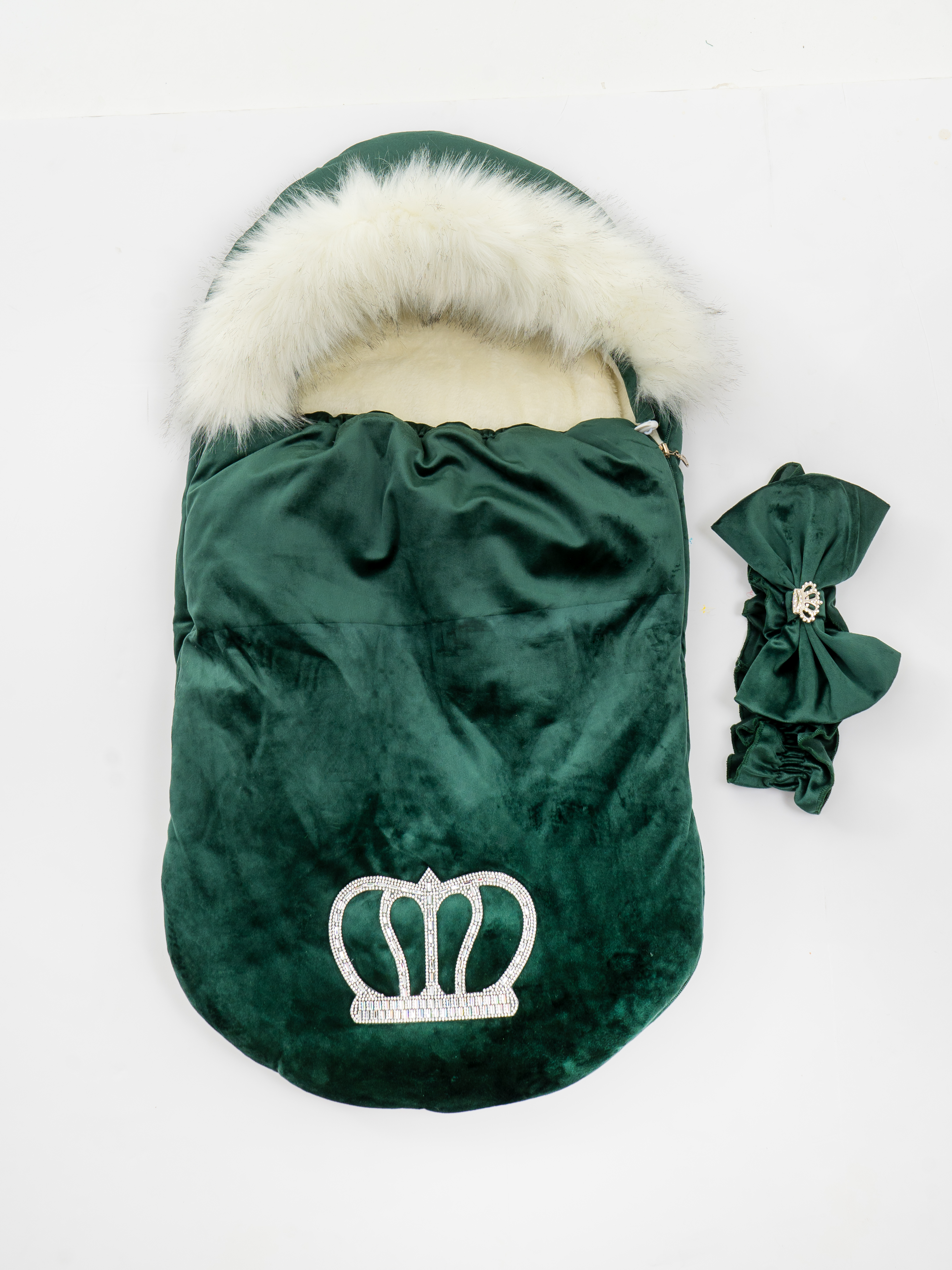 Конверт на выписку ТОСЯ БОСЯ Корона зеленый - фото 7