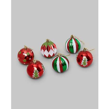 Ёлочные украшения FUTURINO Home Шары 6 шт.