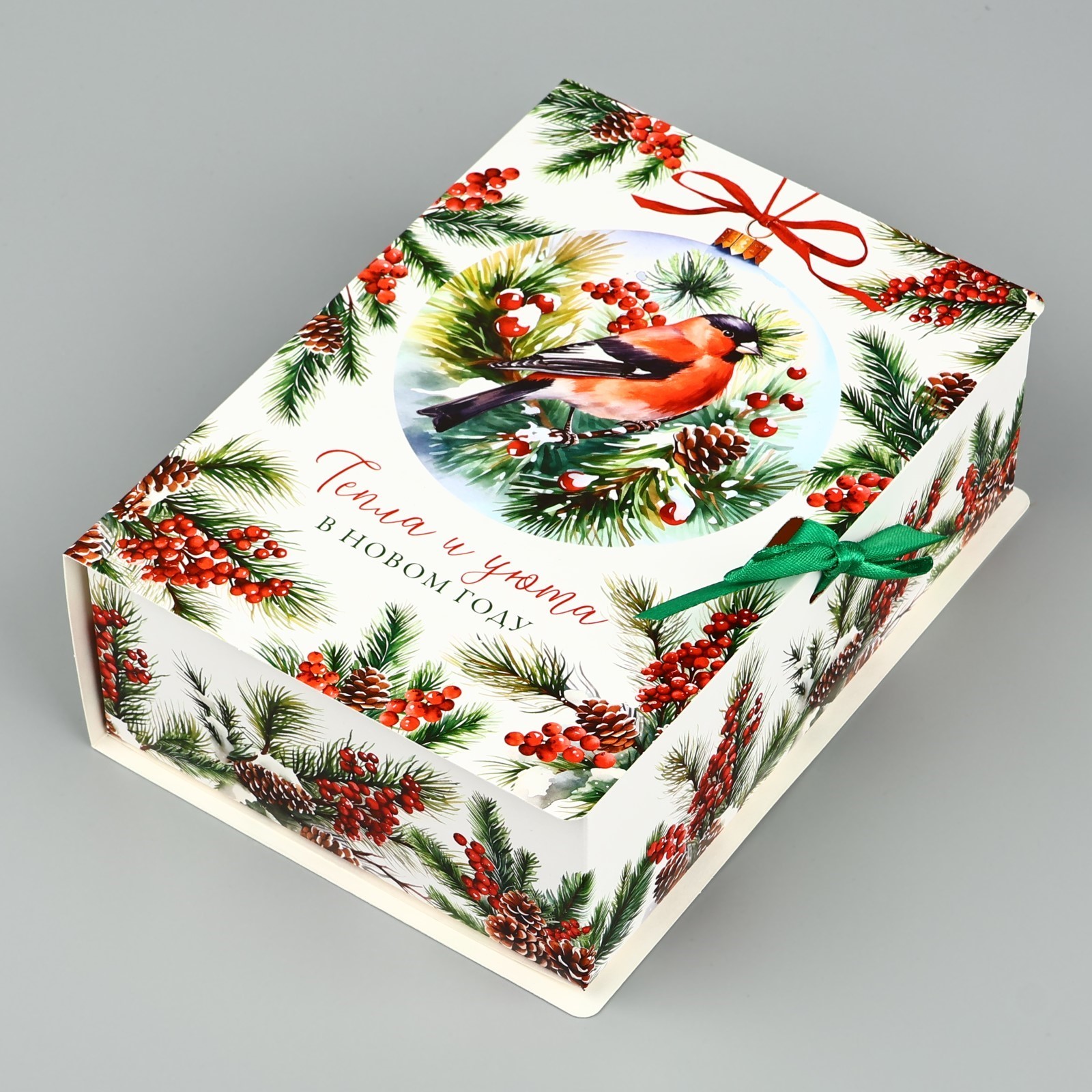 Складная коробка Дарите Счастье «Снегири» 21 х 15 х 7 см - фото 2