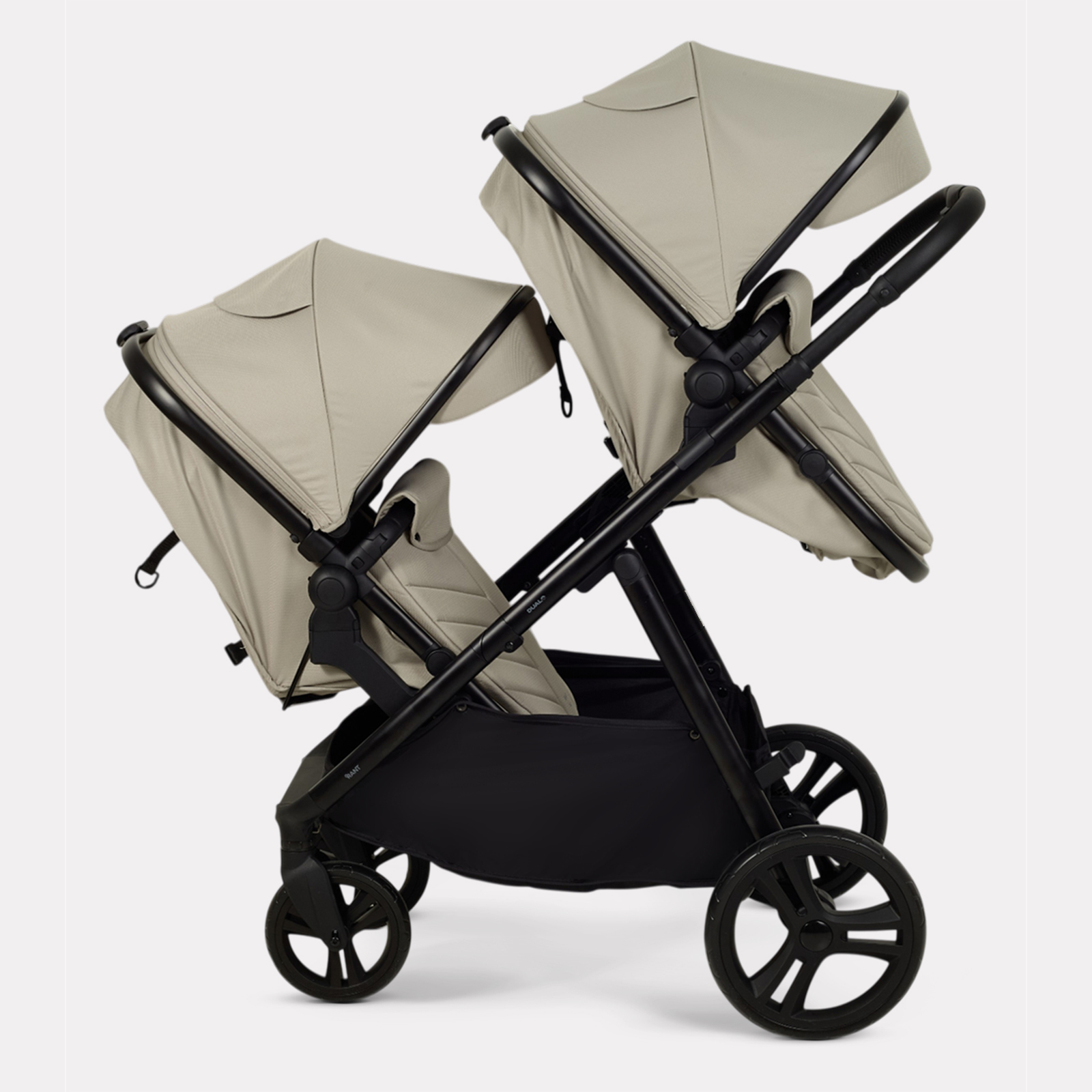 Коляска 2в1 для двойни Rant Basic Dualo бежевый - фото 8