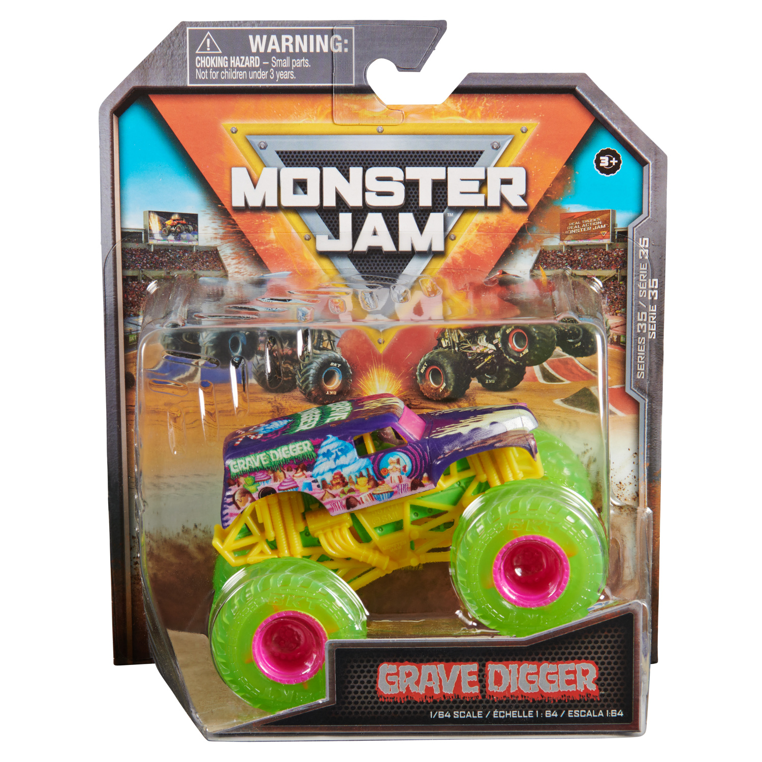 Монстр-трак Monster Jam Grave Digger 1:64 62976 - фото 2