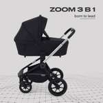 Коляска 3в1 MOWbaby Zoom new 3в1, silver black черный