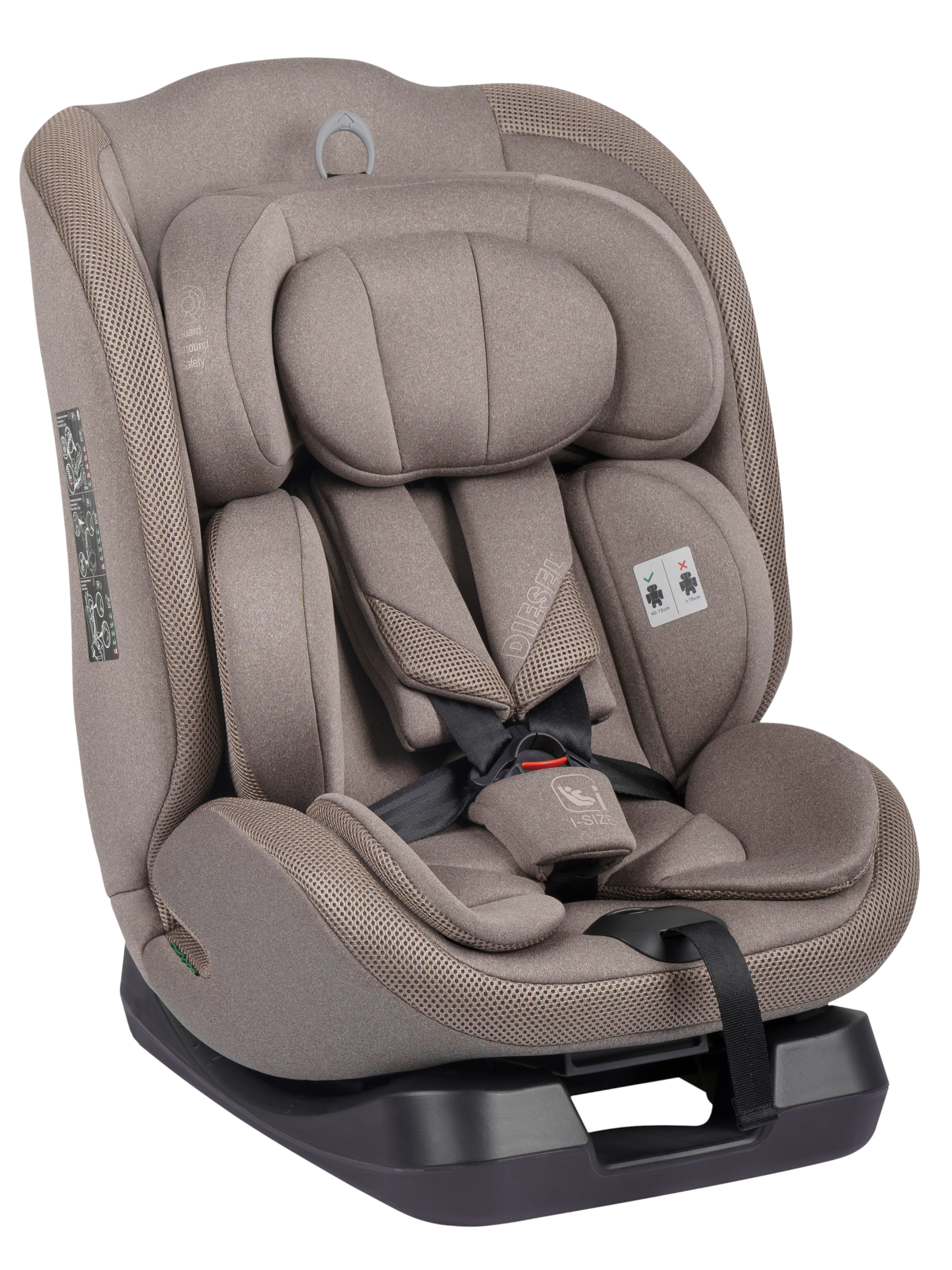 Автокресло Indigo Diesel I-SIZE, группа 0/1/2/3 0+/1/2/3 (0-36 кг) бежевый - фото 1