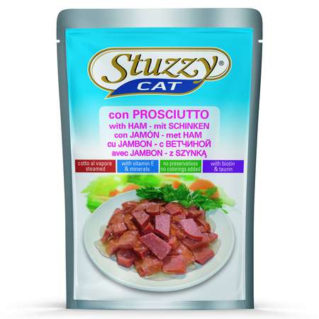 Корм для кошек Stuzzy с ветчиной консервированный 100г