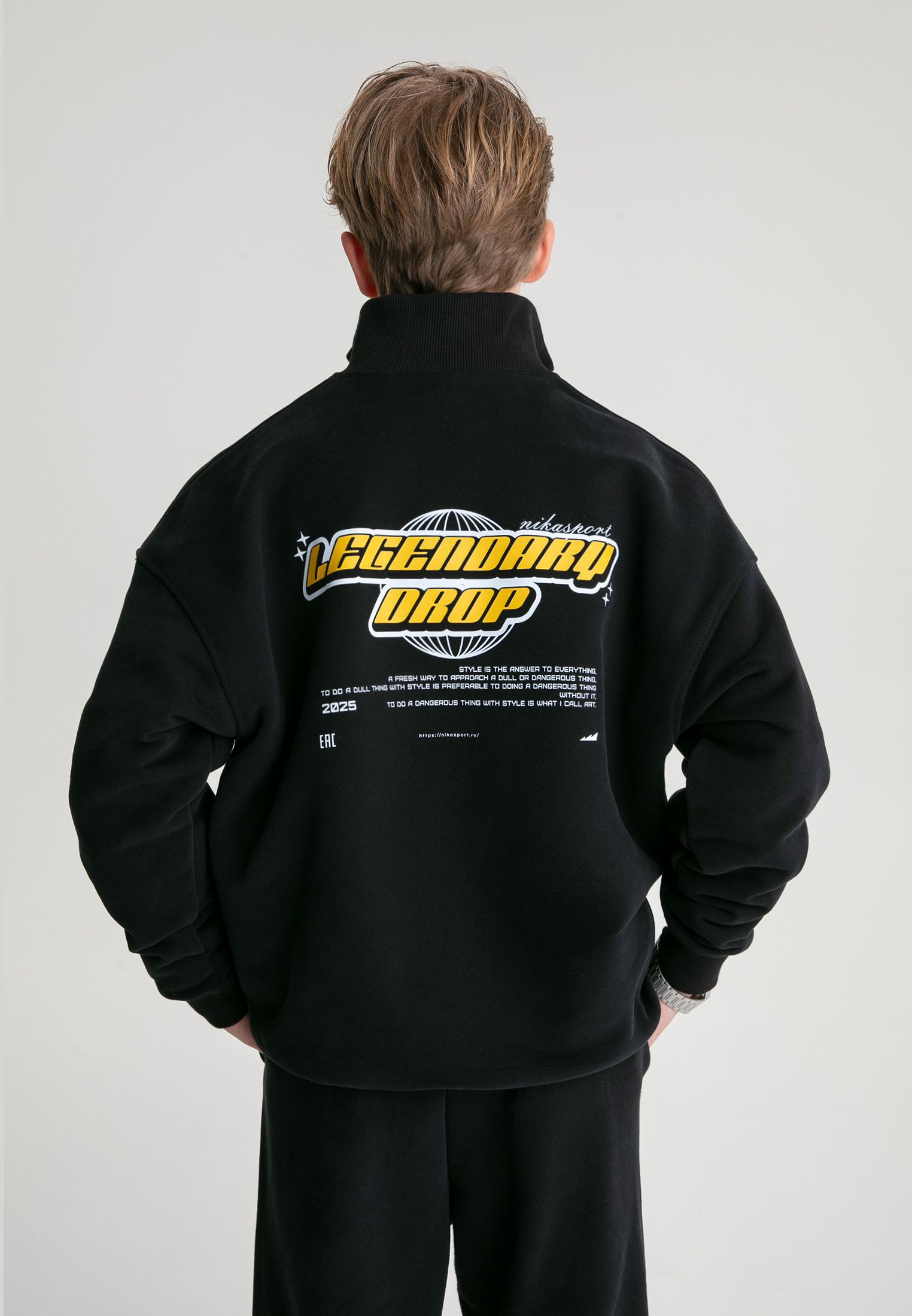 Толстовка Nikasport U7LD32-BLK - фото 3
