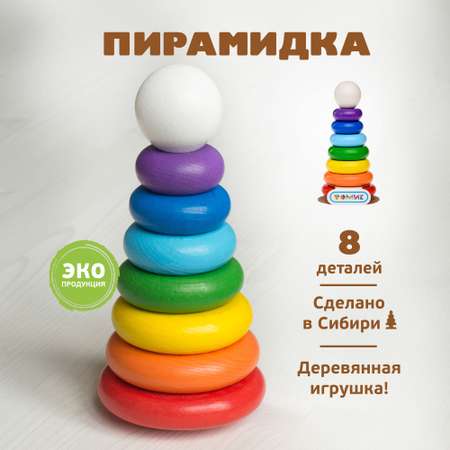Игрушка Томик пирамидка Радуга