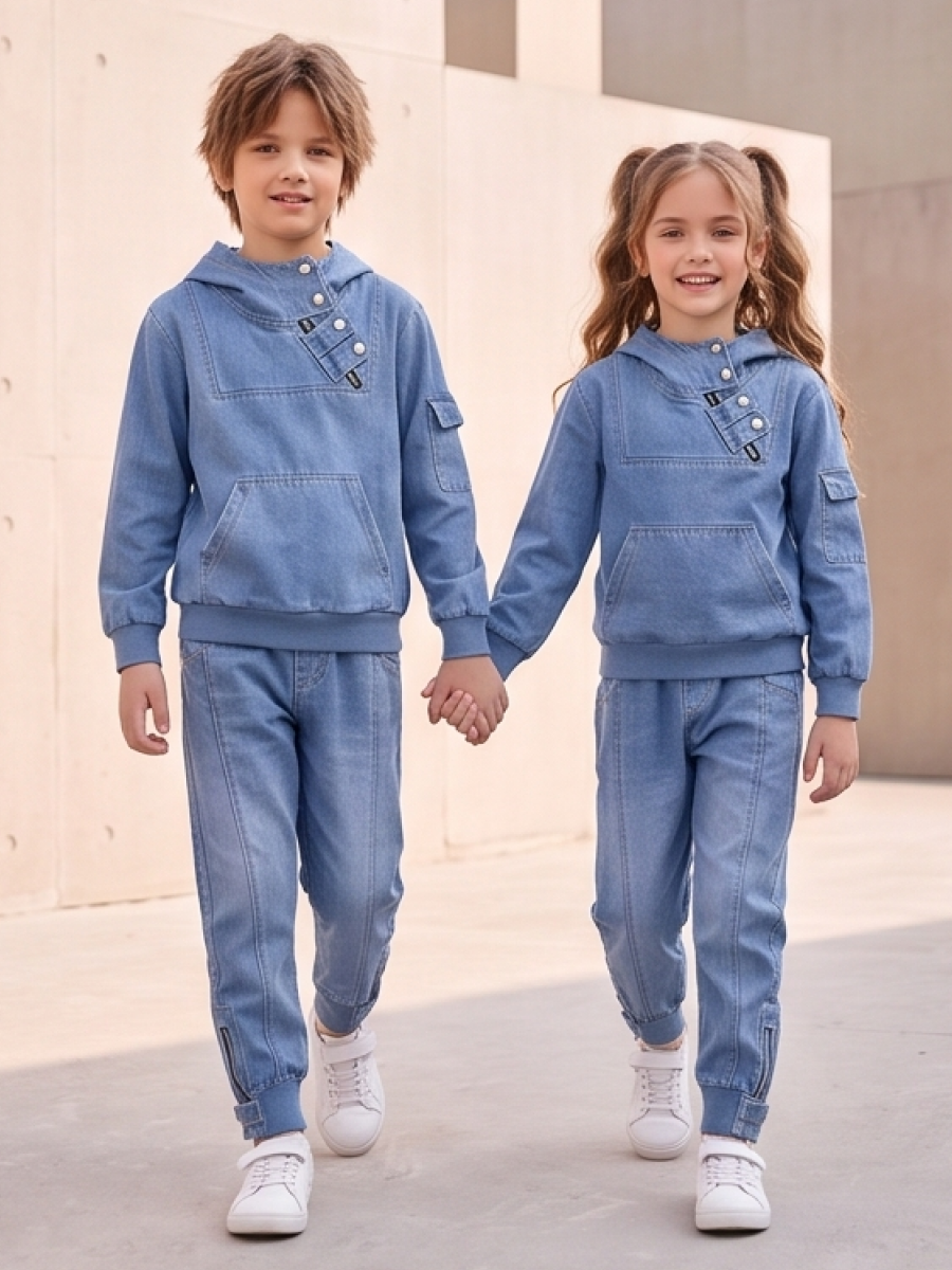 Костюм Artcher kids КостюмДжинс0001Голубой - фото 5