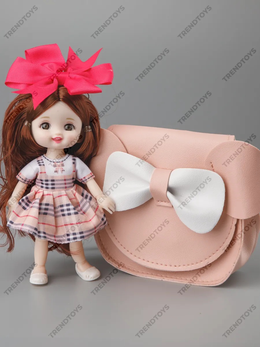 Кукла мини TrendToys набор 2 шт, с детской сумочкой высота 16 см DNT102 - фото 10