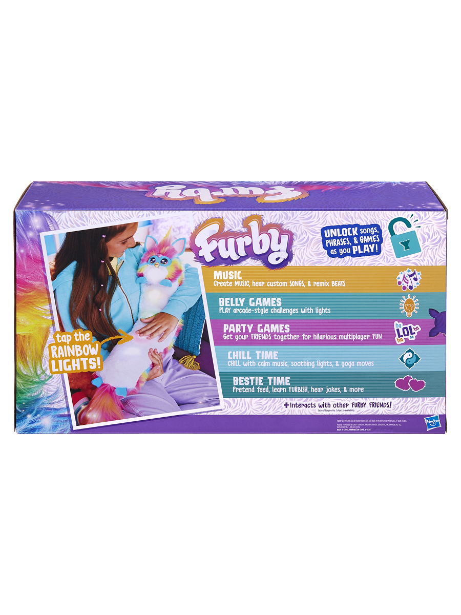 Мягкая игрушка Hasbro Ферби Furby DJ Rainbow робот - фото 13