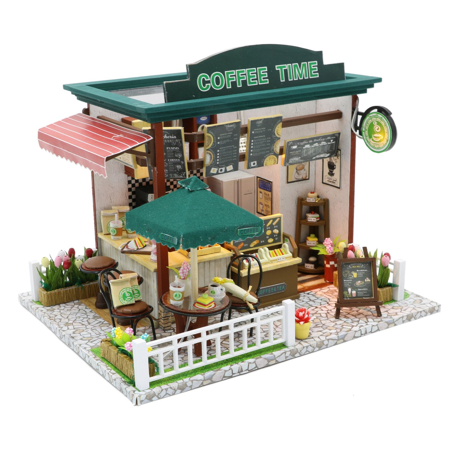 Интерьерный конструктор HitToy Румбокс Кофейня Coffee Time с куполом C006 - фото 2