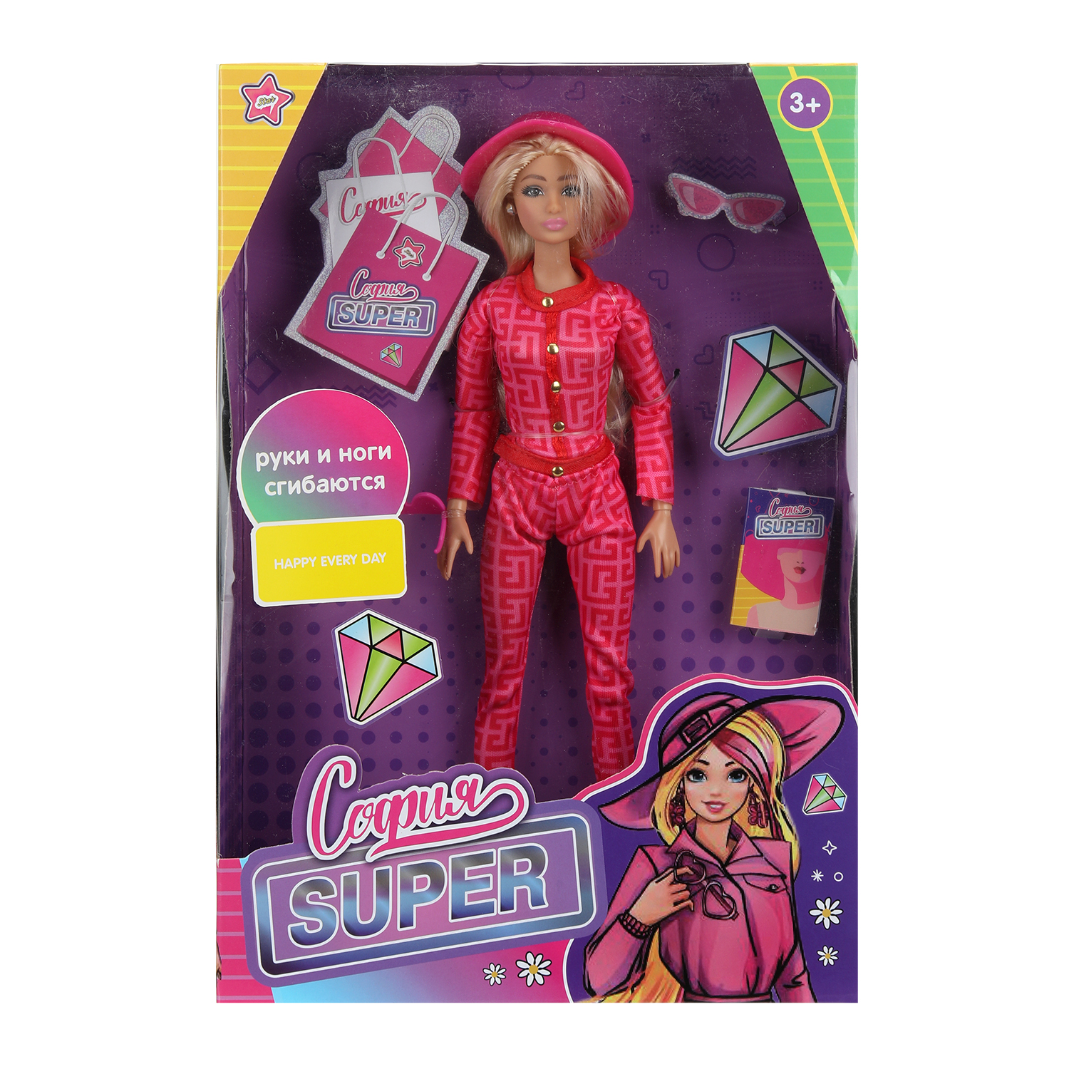 Кукла модельная Карапуз София Super высота 29 см 395841 - фото 1