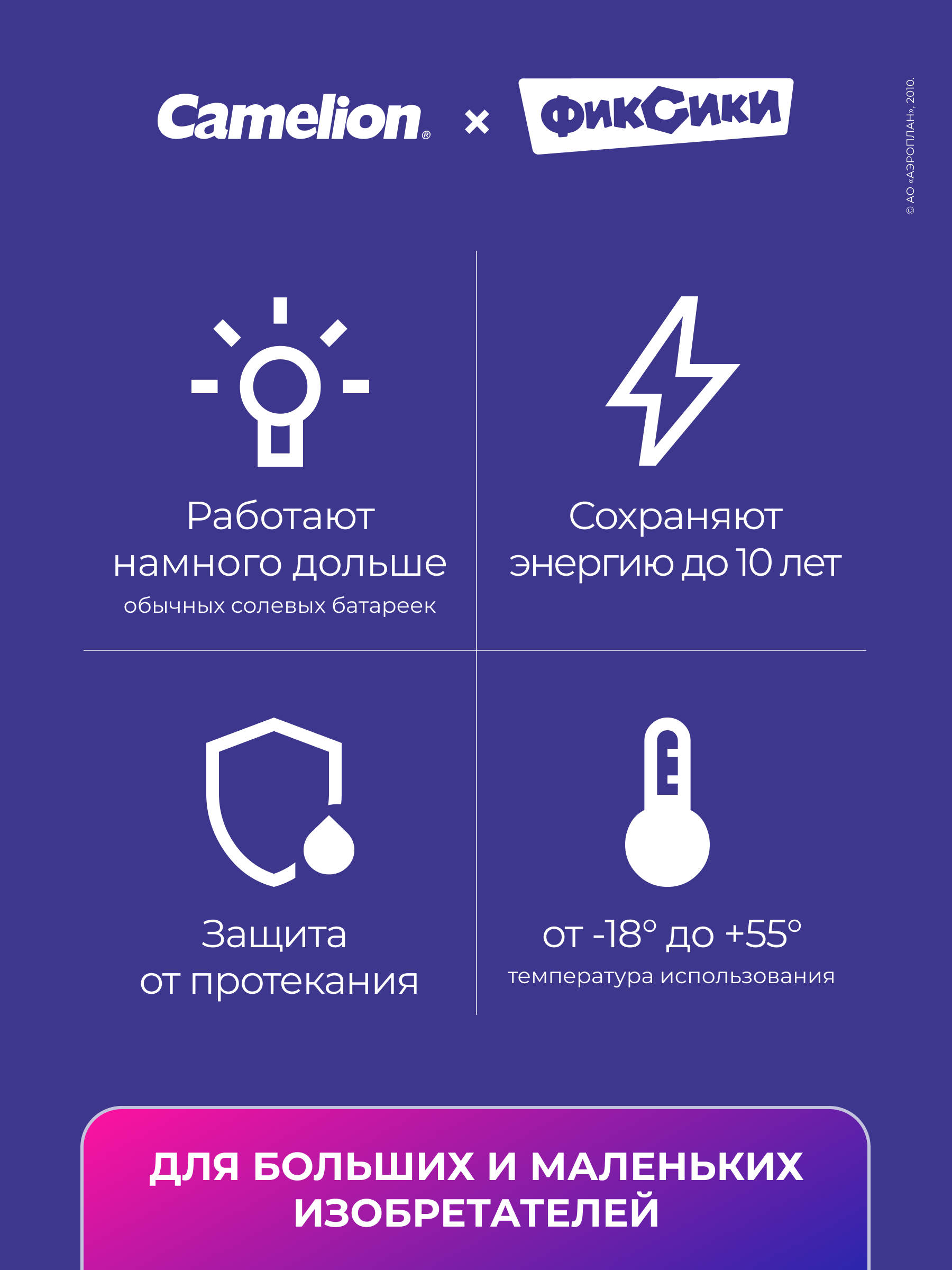 Мизинчиковая батарейка Camelion x Фиксики LR03-BP4Fix - фото 6
