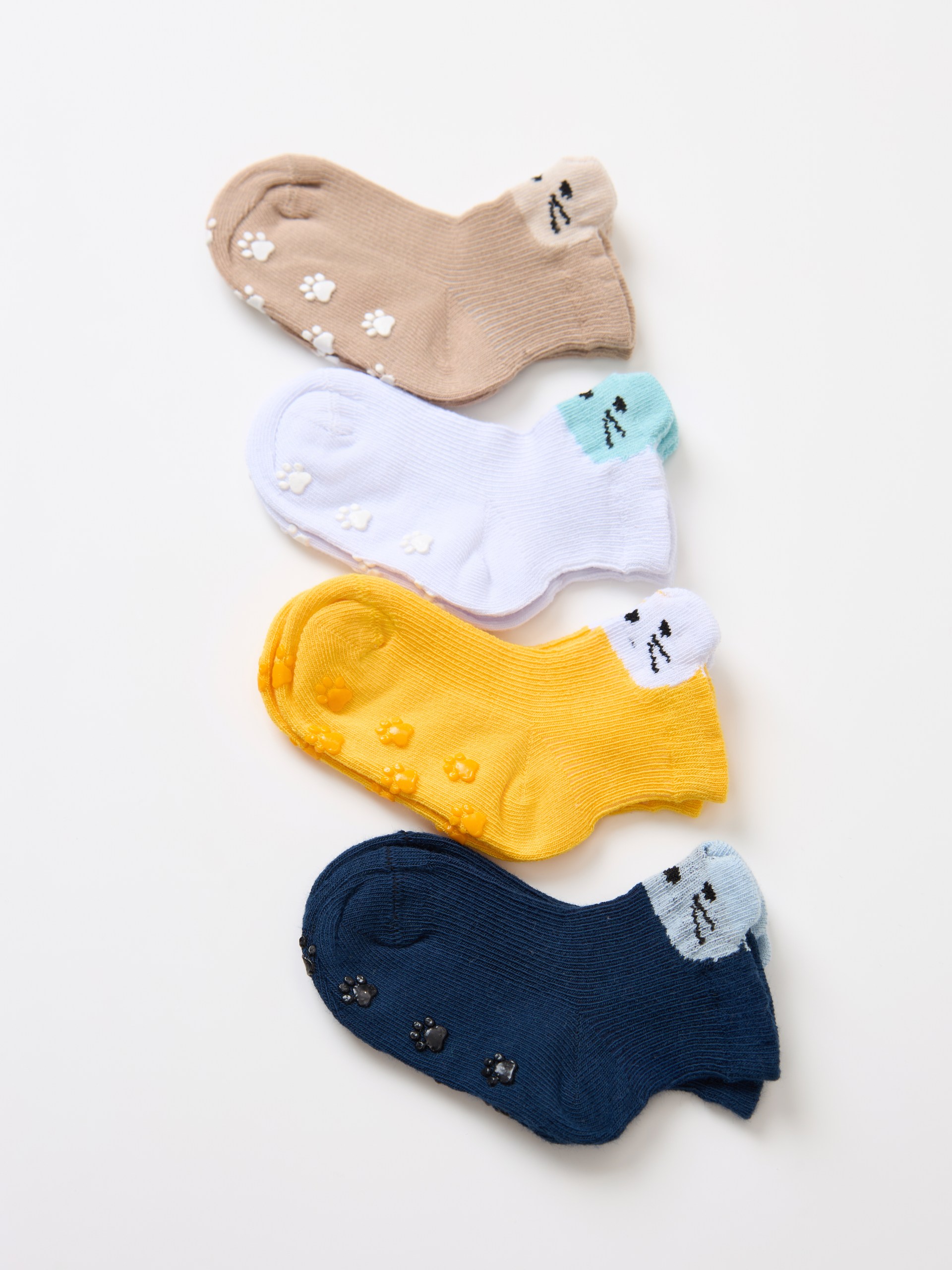 Носки 4 пары ALEX YVN B-2035-4-жел.син.беж.кор. - фото 12