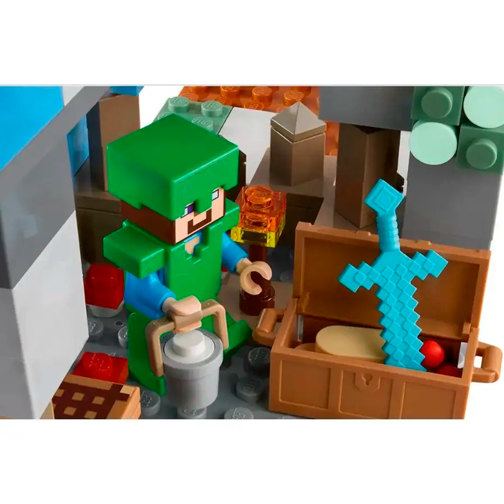 Конструктор LEGO Minecraft Ледяные вершины блочный - фото 9