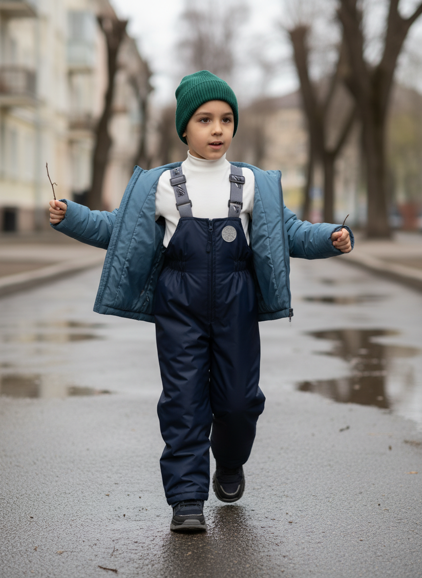 Полукомбинезон Arctic kids 60-013 т.синий - фото 3