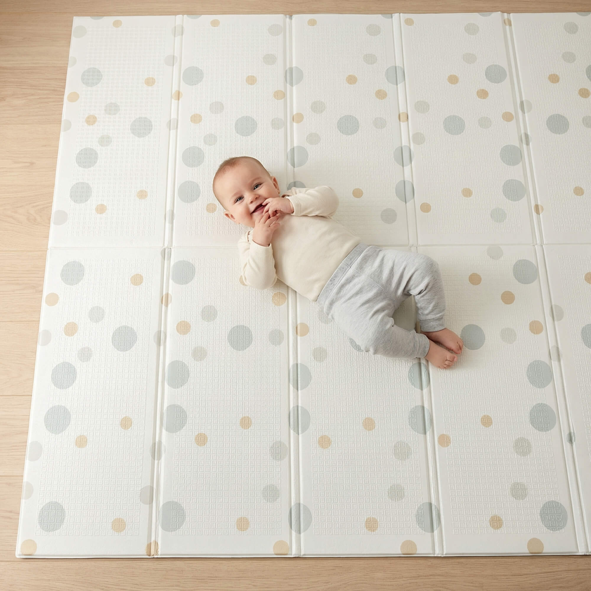 Детский складной коврик UNIX Kids Круги / Circles для ползания 180 x 200 см - фото 12