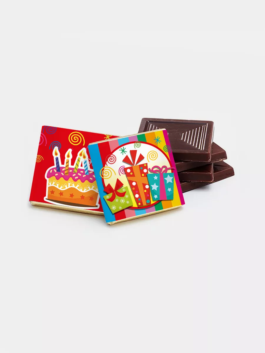 Маленькие шоколадки KORTEZ День Рождения 100 шт по 5 г глазурь - фото 3