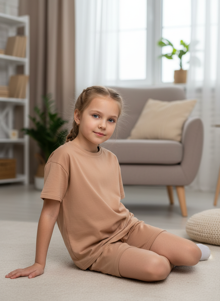 Изображение товара Летний костюм для девочек и мальчиков Утенок оверсайз из хлопка и лайкры комфортный Изображение товара Летний костюм для девочек и мальчиков Утенок оверсайз из хлопка и лайкры комфортный