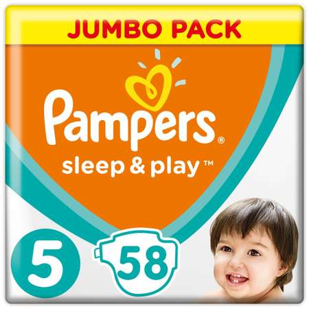 Подгузники Pampers Sleep and Play 5 (11-16 кг) 58 шт.