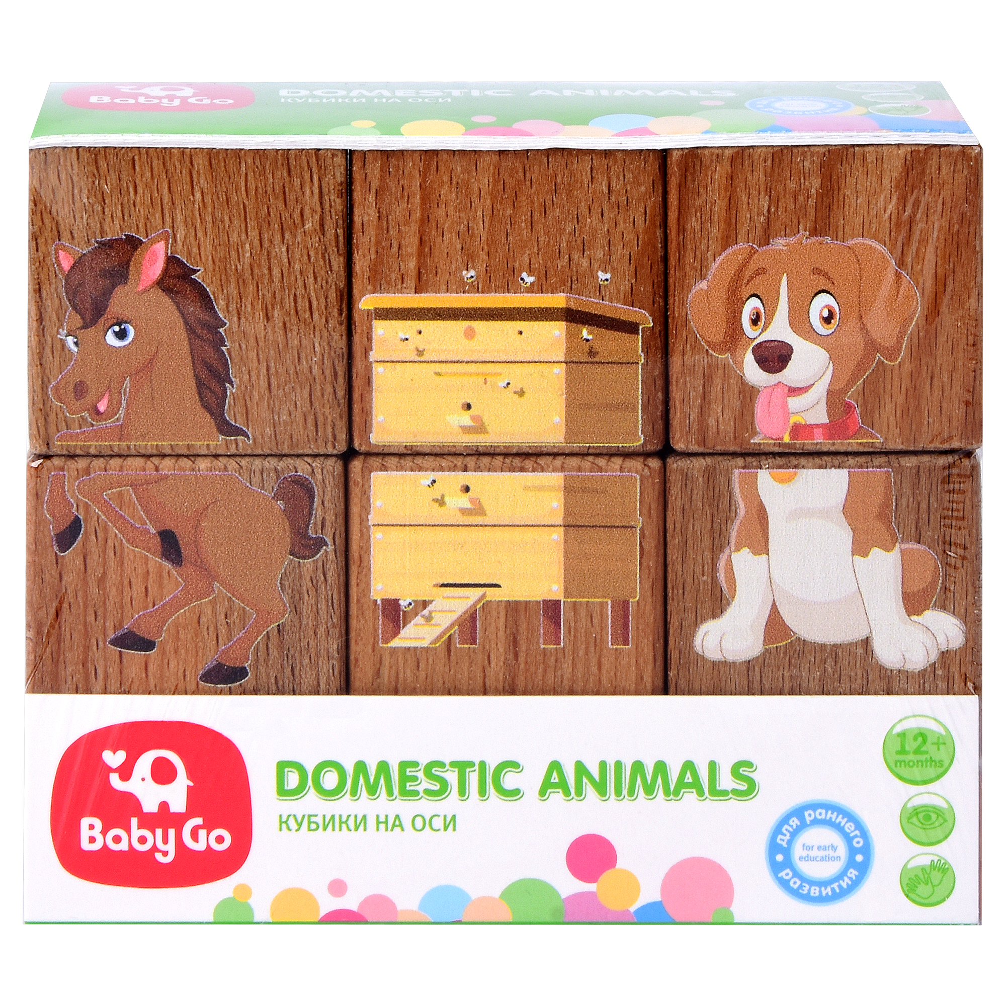 Игрушка BabyGo кубики Домашние животные - фото 12