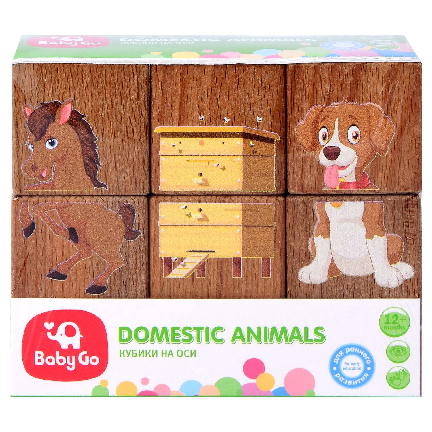 Игрушка BabyGo кубики Домашние животные - фото 12