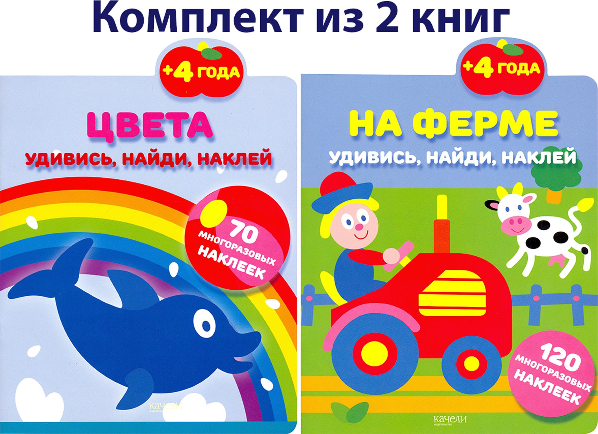 Книга Качели Удивись найди наклей 4+ 2 книжки с наклейками - фото 1