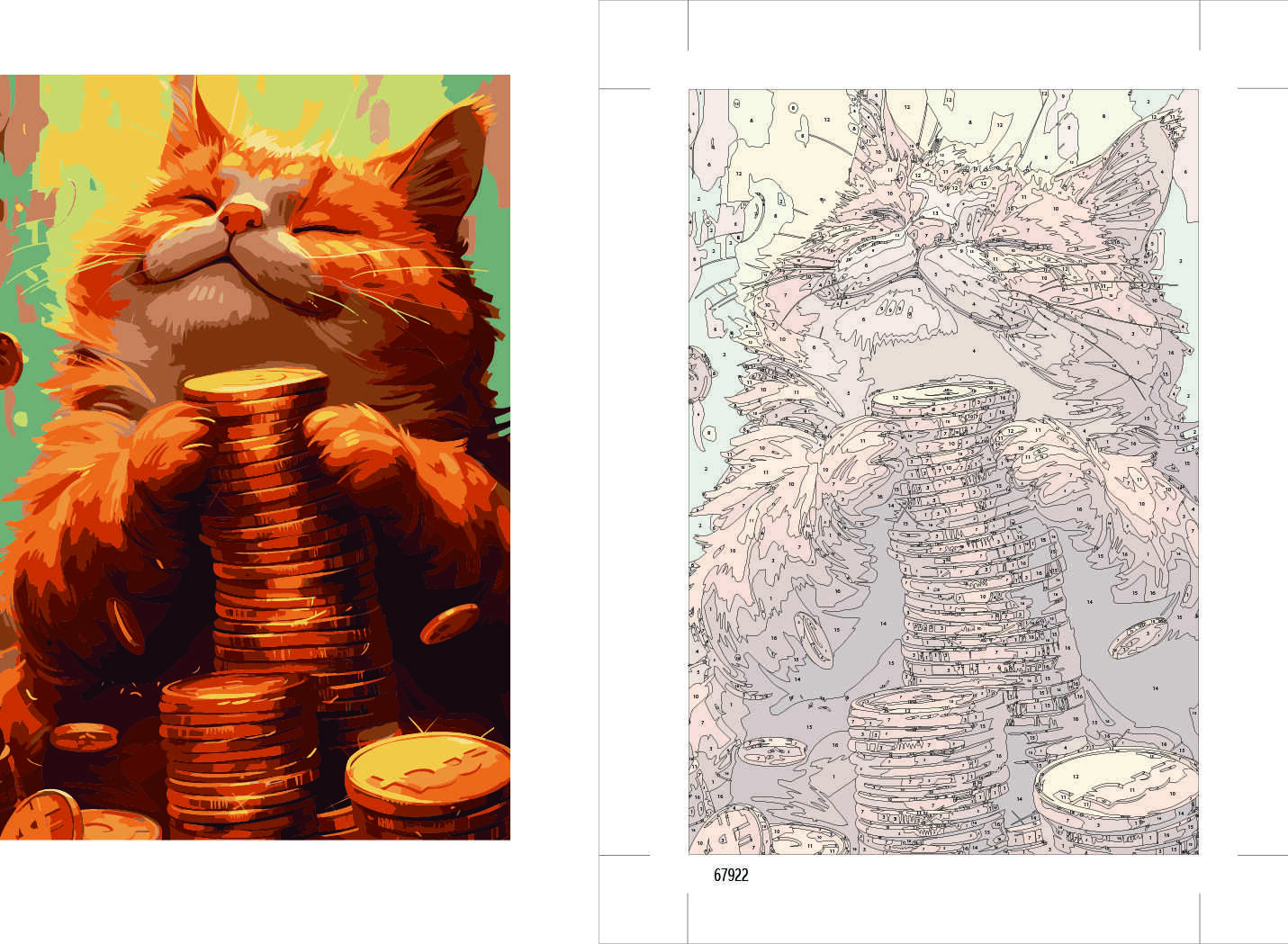 Картина по номерам Феникс + - фото 2