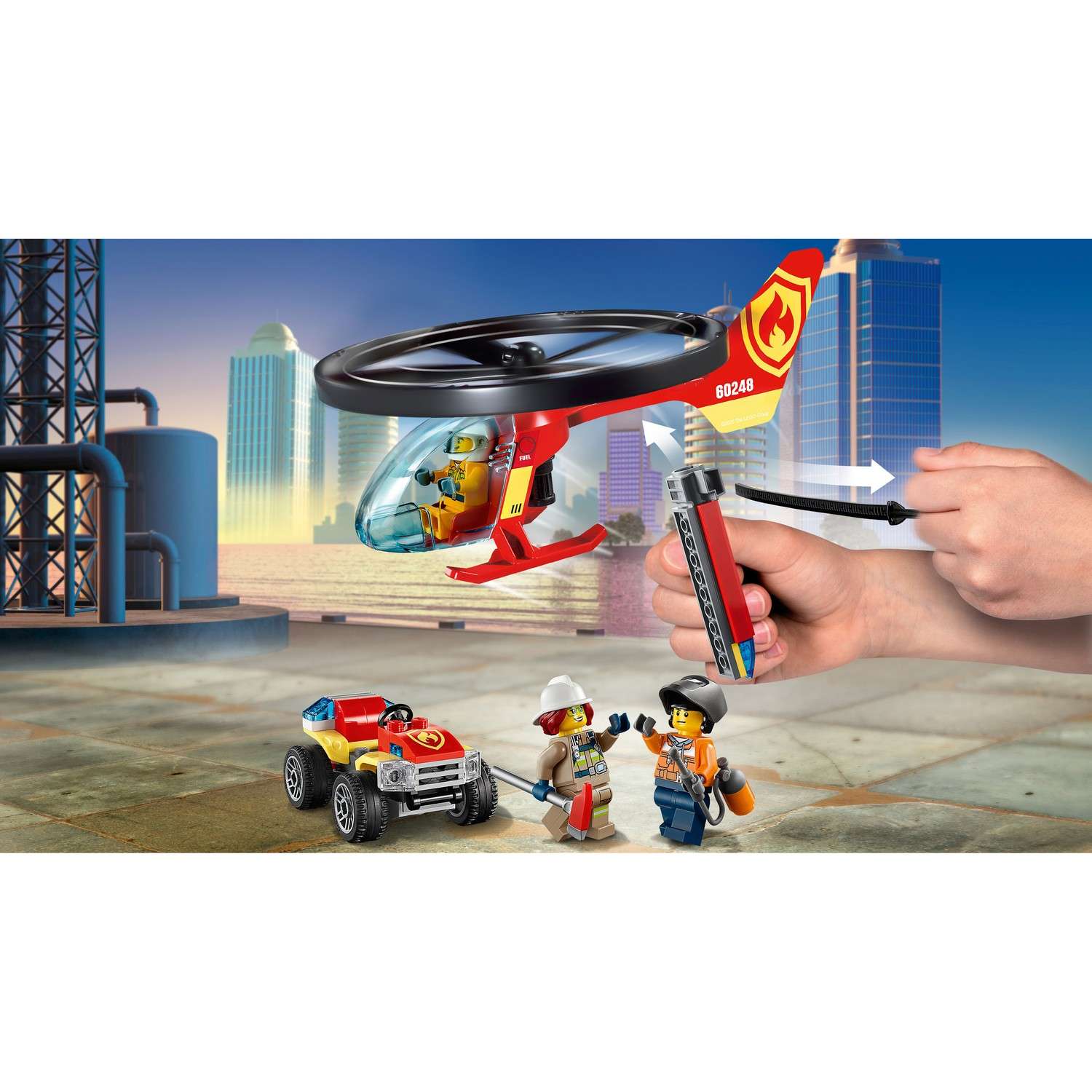 Конструктор LEGO City Fire Пожарный вертолет блочный - фото 16