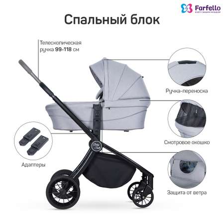 Коляска 3в1 Farfello Baby shell