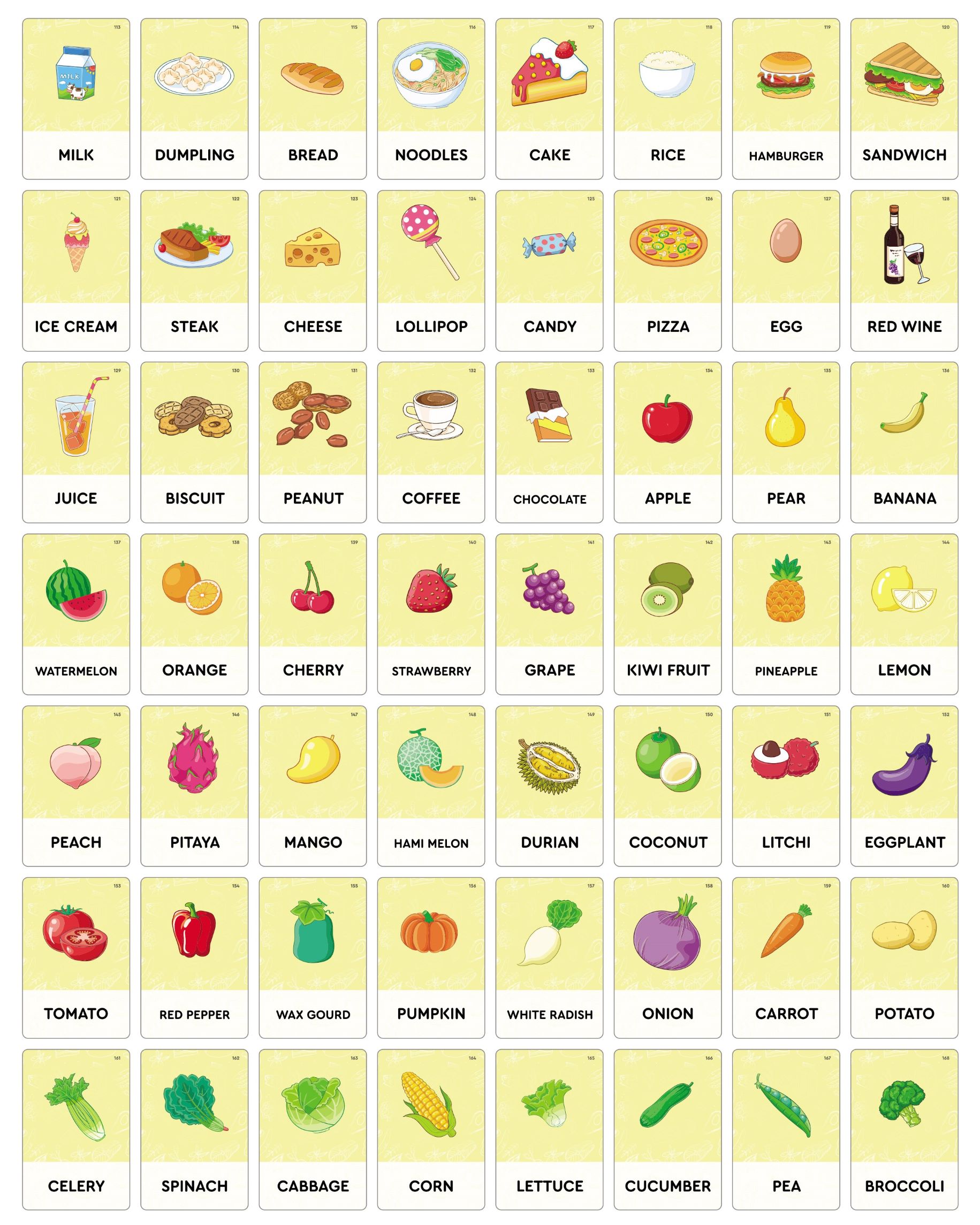 Умные карточки Talky LUMICUBE Набор на английском языке Food 56 шт - фото 3