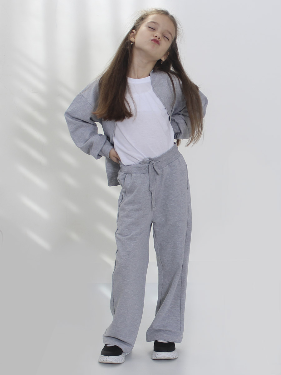Костюм STELLA MODA 24201 серый меланж - фото 5