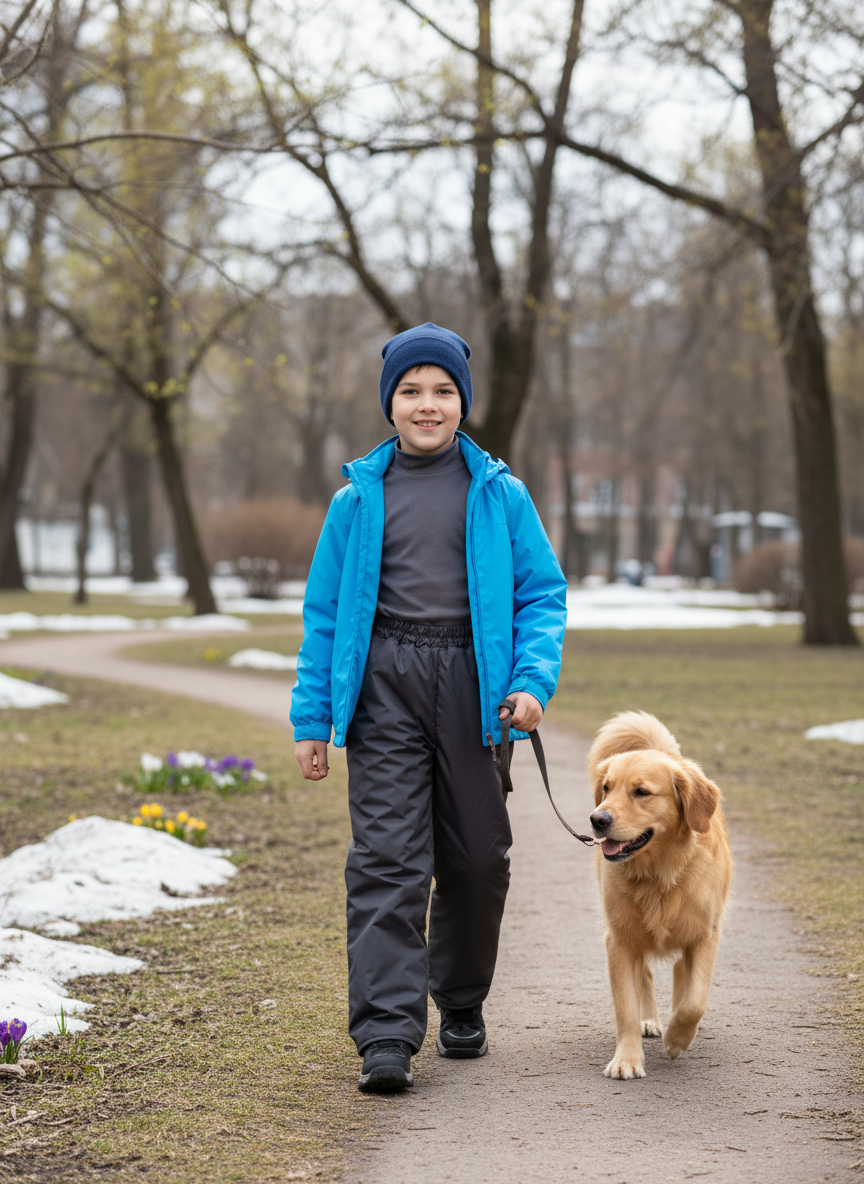 Брюки Arctic kids 10-001 серый - фото 2