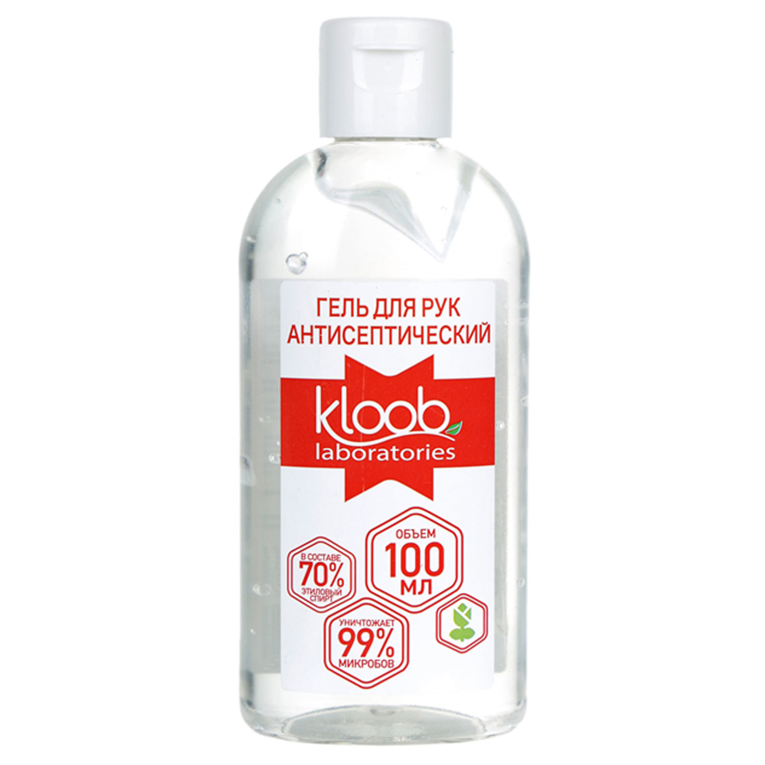 Гель антисептический Kloob Этиловый спирт 70% 100мл - фото 1