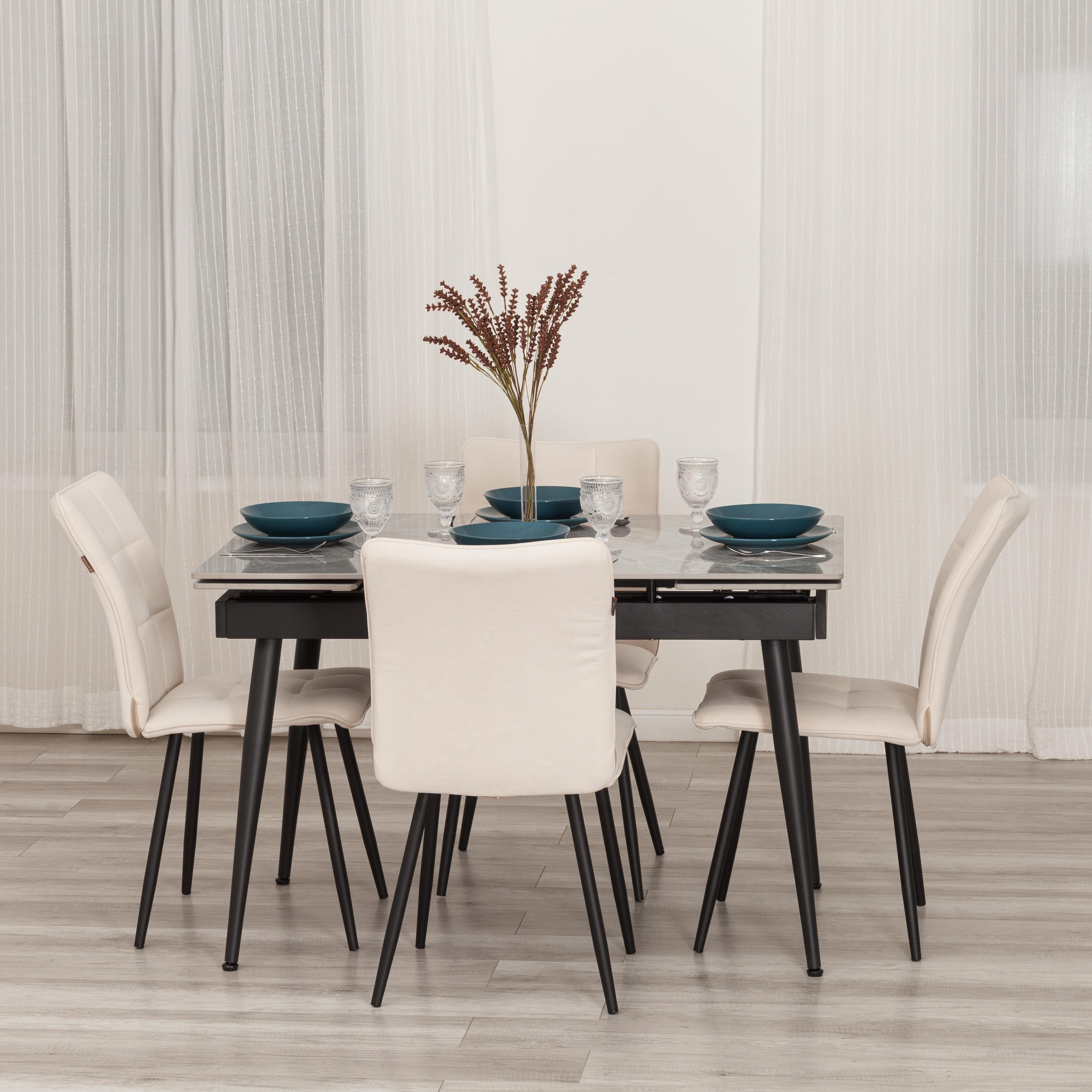 Стул TETCHAIR Bari LT велюр молочный 2 шт. - фото 10