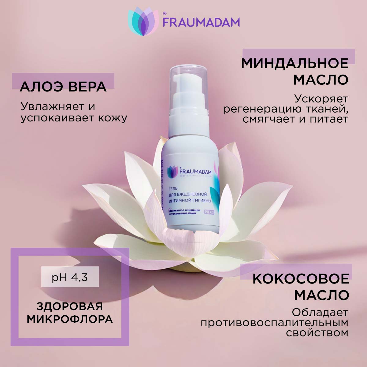 Гель для интимной гигиены FRAUMADAM 40 мл - фото 3