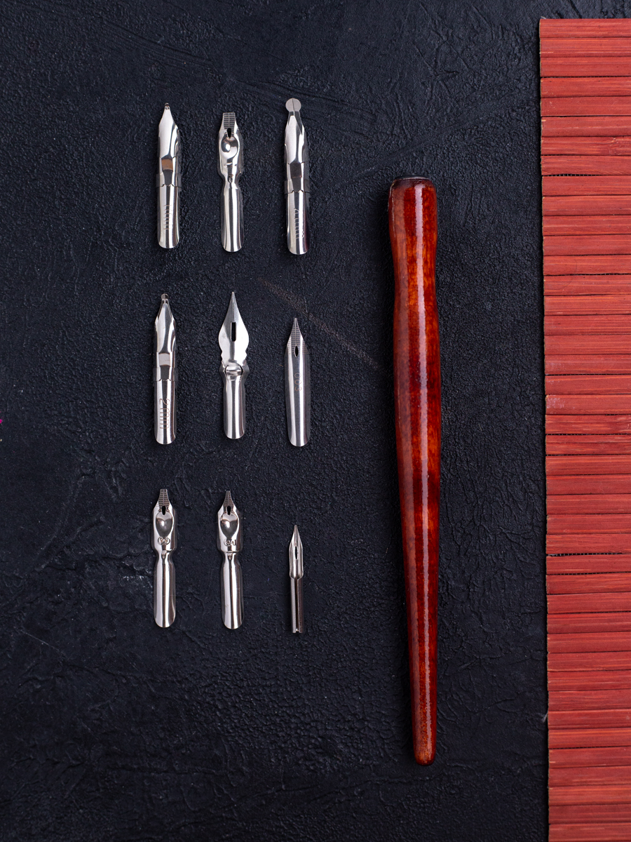 Перья Малевичъ для каллиграфии набор с прямым держателем - фото 9