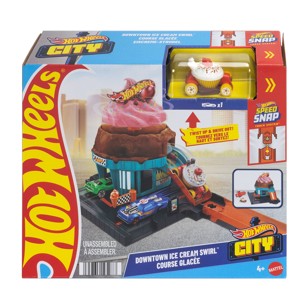 Трек Hot Wheels City Ice Cream Swirl HTN77 HDR24/HTN77 - фото 2