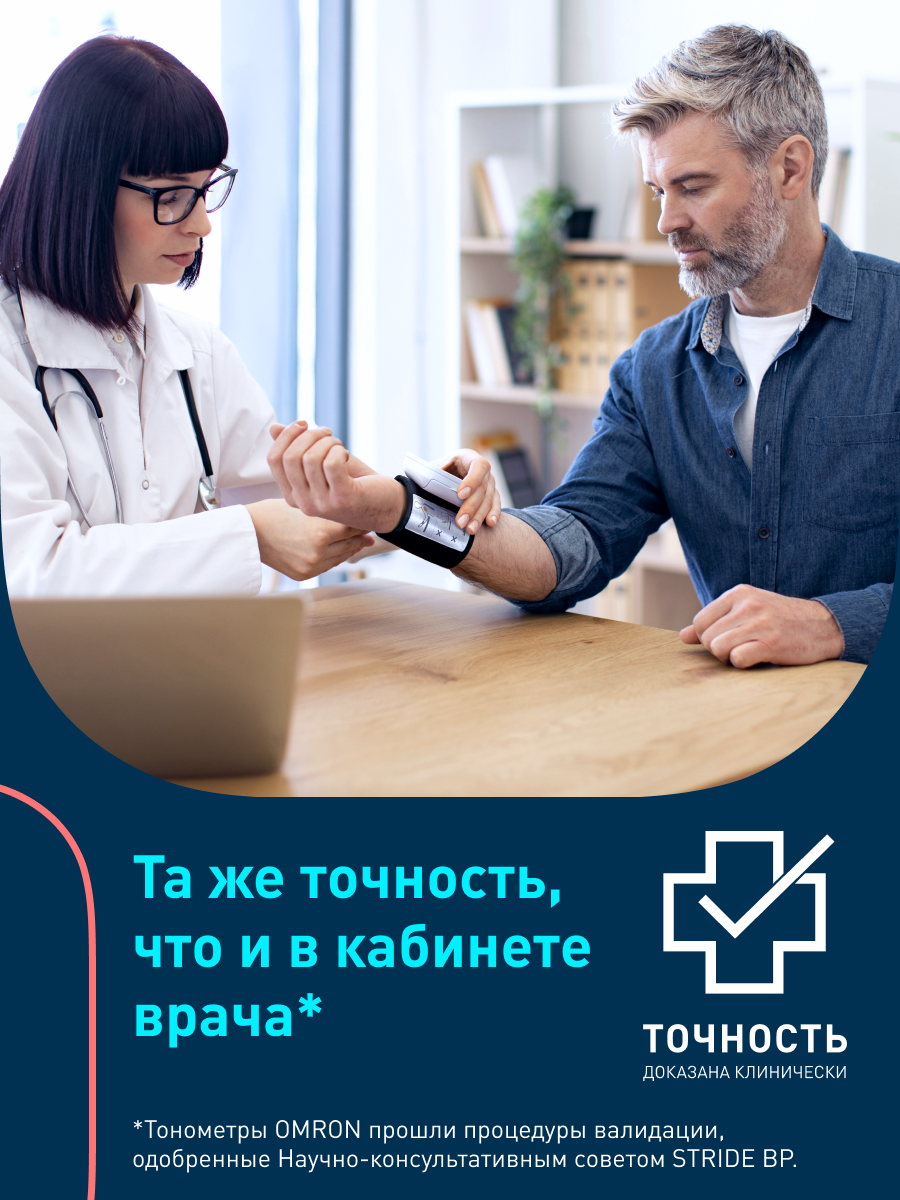Тонометр на запястье OMRON RS2 Intelli IT (HEM-6161T-RU) - фото 2